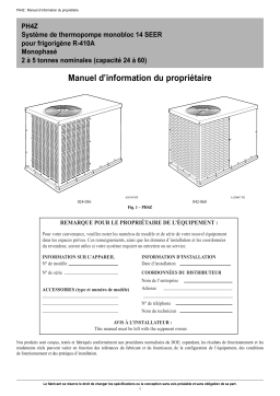 Bryant PH4Z Base Line Heat Pump Systems Manuel du propriétaire