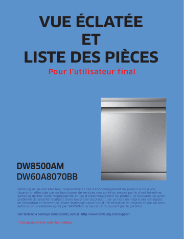 Samsung DW60A8050UB Mode d'emploi | Fixfr