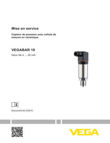 Vega VEGABAR 18 Pressure transmitter Mode d'emploi | Fixfr