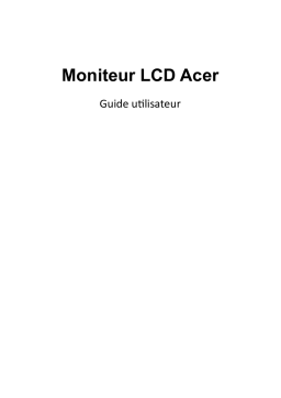 Acer ED323QUP Monitor Manuel utilisateur