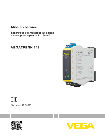 Vega VEGATRENN 142 Separator for 4 … 20 mA/HART sensors Mode d'emploi | Fixfr
