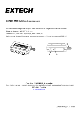 Extech Instruments LCR205 SMD Component Fixture Manuel utilisateur