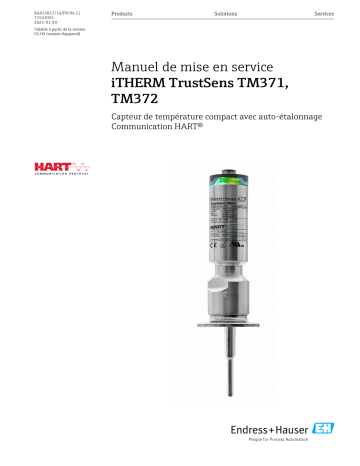 Endres+Hauser iTHERM TrustSens TM371, TM372 Mode d'emploi | Fixfr