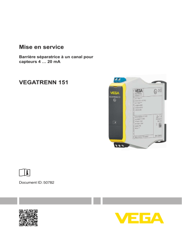 Vega VEGATRENN 151 Separator for 4 … 20 mA sensors Mode d'emploi | Fixfr
