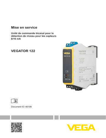 Vega VEGATOR 122 Double channel controller for level detection Mode d'emploi | Fixfr