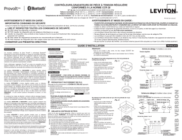 O6C04-IDW | O5C04-IDW | O5C20-MDW | Leviton O6C20-MDW Occupancy, Vacancy, Photocell Manuel utilisateur | Fixfr