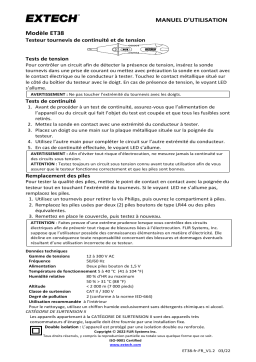 Extech Instruments ET38 Voltage/Continuity Tester Manuel utilisateur