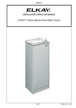 Elkay EFWC16S1Z Legacy Floor Mounted Water Cooler in Stainless Steel Installation manuel