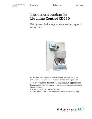 Endres+Hauser Liquiline Control CDC90 Manuel utilisateur | Fixfr
