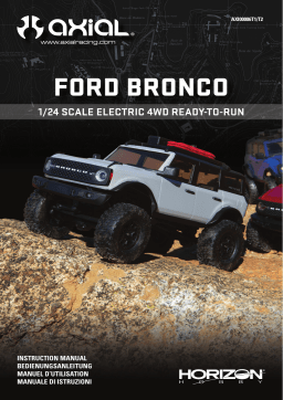 Axial AXI00006T1 1/24 SCX24 2021 Ford Bronco 4WD Truck Brushed RTR, Red Manuel du propriétaire