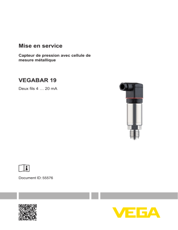 Vega VEGABAR 19 Pressure transmitter Mode d'emploi | Fixfr