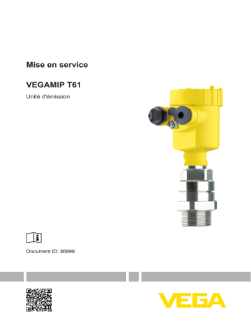 Vega VEGAMIP T61 Microwave emitter for level detection of bulk solids and liquids Mode d'emploi | Fixfr