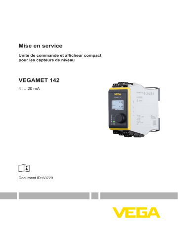 Vega VEGAMET 142 Compact controller and display instrument for level sensors Mode d'emploi | Fixfr