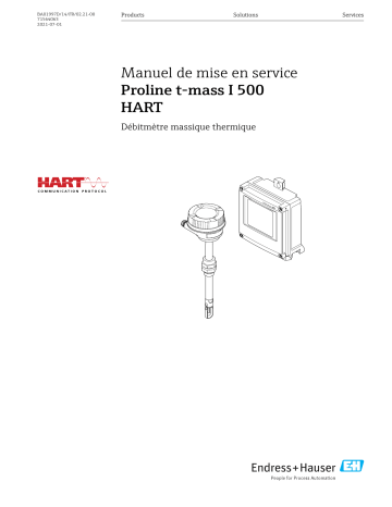 Endres+Hauser Proline t-mass I 500 HART Mode d'emploi | Fixfr