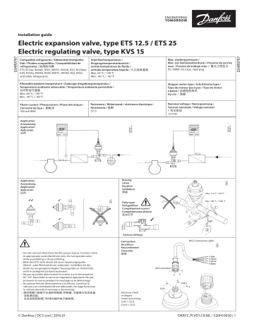 Danfoss ETS 12.5 , 25 and KVS 15 Guide d'installation | Fixfr