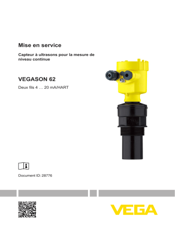 Vega VEGASON 62 Ultrasonic sensor for continuous level measurement Mode d'emploi | Fixfr