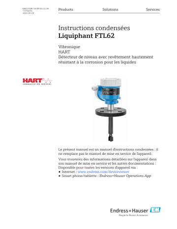 Endres+Hauser Liquiphant FTL62 Manuel utilisateur | Fixfr