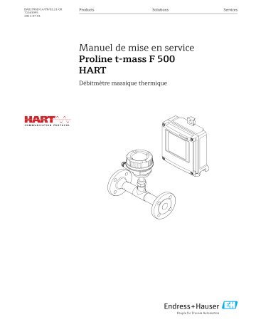 Endres+Hauser Proline t-mass F 500 HART Mode d'emploi | Fixfr
