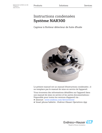 Endres+Hauser NAR300 system Manuel utilisateur | Fixfr