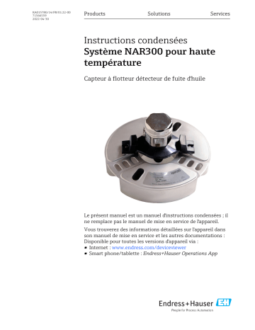 Endres+Hauser NAR300 system for high temperature Manuel utilisateur | Fixfr