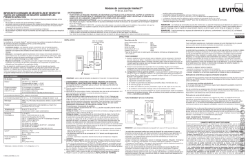 Leviton ZL027-N0W Power Control Module Guide d'installation | Fixfr