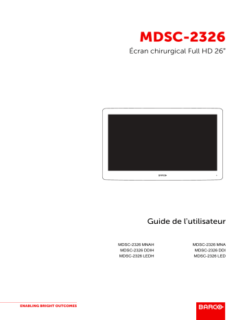 MDSC-2326 High Bright | Barco MDSC-2326 Mode d'emploi | Fixfr