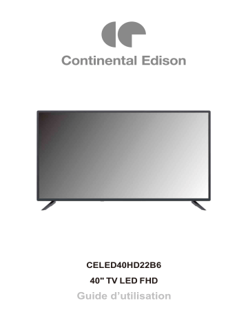 CONTINENTAL EDISON CELED40HD22B6 Manuel utilisateur | Fixfr