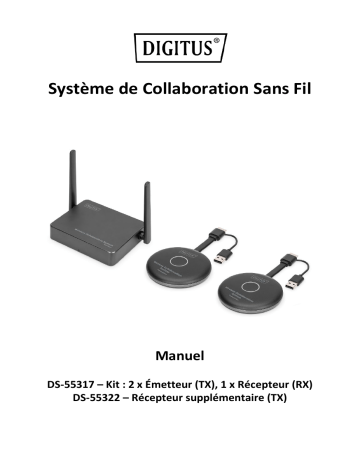 Digitus DS-55317 Wireless Collaboration System Manuel du propriétaire | Fixfr