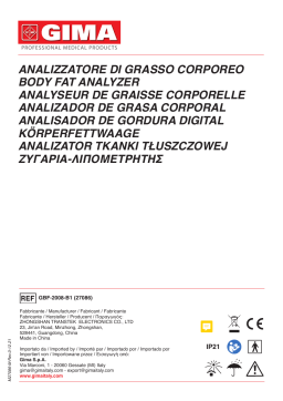 Gima 27086 FIT BODY FAT SCALE Manuel du propriétaire
