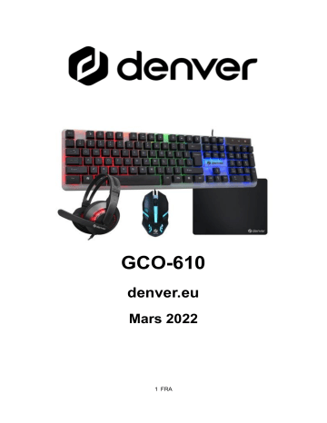 Denver GCO-610 4 in 1 Gaming Combo Manuel utilisateur | Fixfr