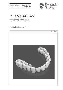 Dentsply Sirona inLab CAD SW 22.0.x Mode d'emploi