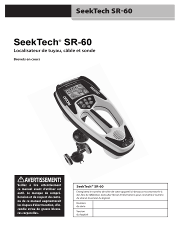 RIDGID Localisateur SeekTech SR-60 Manuel utilisateur | Fixfr