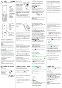 Doro 6820 Mobile Phone Guide de démarrage rapide