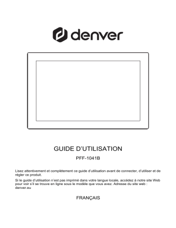 PFF-1041W | Denver PFF-1041B 10.1’’ Digital Photoframe Manuel utilisateur | Fixfr