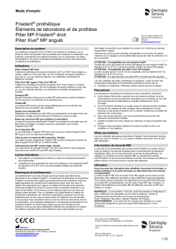 Dentsply Sirona IMP-IFU-Friadent-Laboratory-and-Prosthetic-Components-MP-Abutment-FR-4510-2020-08 Mode d'emploi