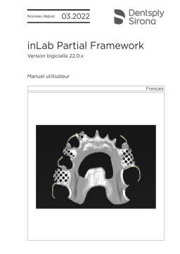 Dentsply Sirona inLab CAD SW 22.0.x, inLab Partial Framework Mode d'emploi