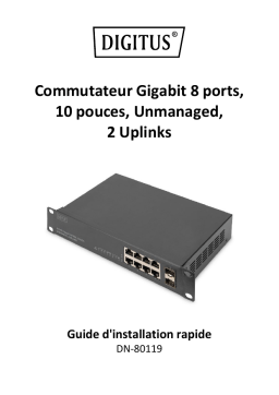 Digitus DN-80119 8 Port Gigabit Switch, 10 inch, Unmanaged, 2 Uplinks Guide de démarrage rapide