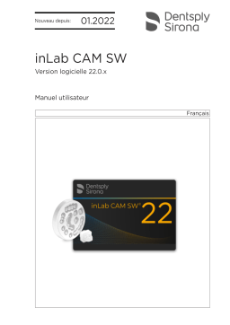 Dentsply Sirona inLab CAM SW 22.0.x Mode d'emploi