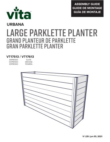 URBANA Large Parklette with Trellis | Vita URBANA Large Parklette Planter Mode d'emploi | Fixfr