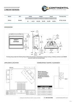 Continental Fireplaces CBL42NTE Direct Vent Gas Fireplace spécification