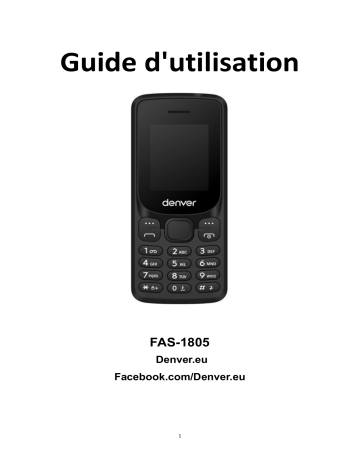 Denver FAS-1805 GSM feature phone Manuel utilisateur | Fixfr