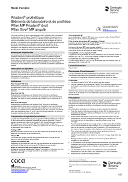 Dentsply Sirona IMP-CA-IFU-Friadent-Laboratory-and-Prosthetic-Components-MP-Abutment-FR-CA-4510-2020-08 Mode d'emploi