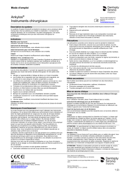 Dentsply Sirona IMP-IFU-Ankylos-Surgical-Instruments-FR-2002-2019-09 Mode d'emploi