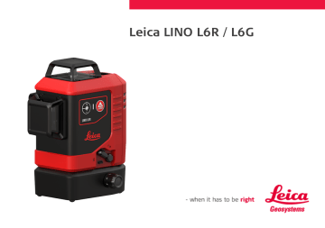 L6G | Leica Geosystems L6R Manuel utilisateur | Fixfr