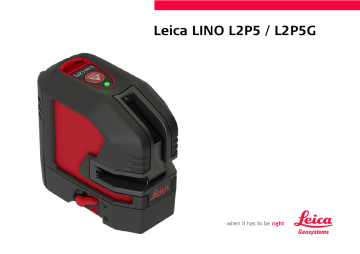 L2P5G | Leica Geosystems L2P5 Manuel utilisateur | Fixfr