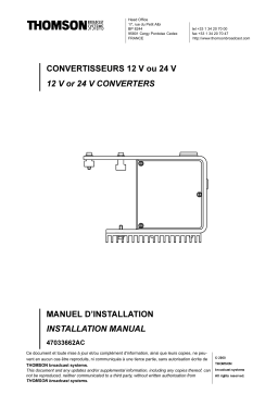 GRASS VALLEY 12 V or 24 V Converters Installation manuel