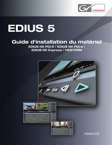 GRASS VALLEY EDIUS 5 Manuel du propriétaire | Fixfr