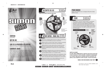 Simon Micro Series Game Mode d'emploi | Fixfr