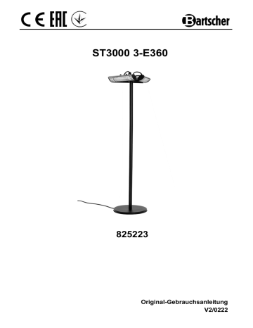 Bartscher 825223 Heater ST3000 3-E360 Mode d'emploi | Fixfr