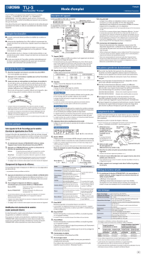 Boss TU-3 Chromatic Tuner Manuel du propriétaire